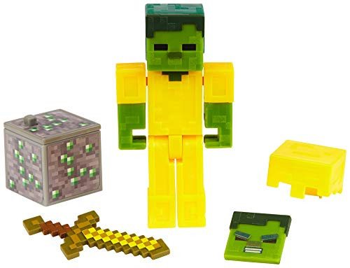 Minecraft Earth 3-25 Zombie with Gold Armor Figure