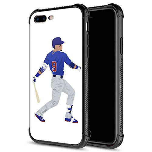 iPhone 8 Plus Case Number 9 Baseball Player iPhone 7 Plus Cases for Girls Boys Fashion Graphic Design Shockproof Anti-Scratch Drop Protection Case for