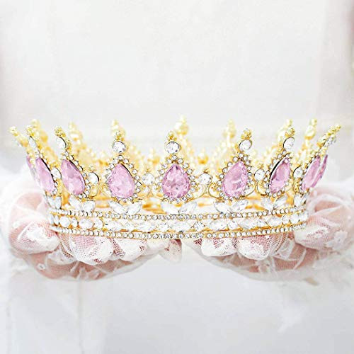 Boaccy Baroque Tiaras and Crowns Crystal Rhinestone Wedding Queen Crowns for Bride Princess Crowns for Costume Halloween Prom Decorative Bridal Tiaras