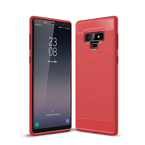 Galaxy Note 9 Case  Cruzerlite Carbon Fiber Shock Absorption Slim Case for Samsung Galaxy Note 9 -Red-