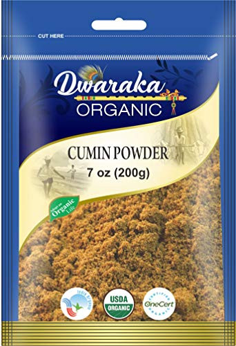 Dwaraka Organic Pure Natural Ground Cumin -Zeera- Powder -7 oz - 200 gr-