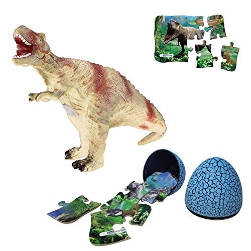 TyrannosaurusDinosaur Toy Sets  Realistic Roaring Jumbo Dinosaur and Dinosaur Puzzle and Dinosaur Egg 3 in 1 Toddler Toys Set for Kids Boys and Girls Age