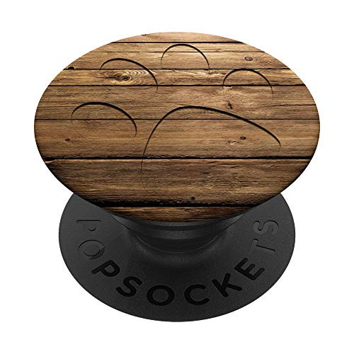 Dog Paw Print on Vintage Brown Look PopSockets Grip and Stand for Phones and Tablets Dog Paw Print on Vintage Brown Look PopSockets Grip and Stand for Phones and Tablets