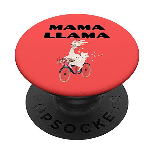 Cute Llama on Bike Mama Llama Gift PopSockets PopGrip Swappable Grip for Phones and Tablets Cute Llama on Bike Mama Llama Gift PopSockets PopGrip Swappable Grip for Phones and Tablets