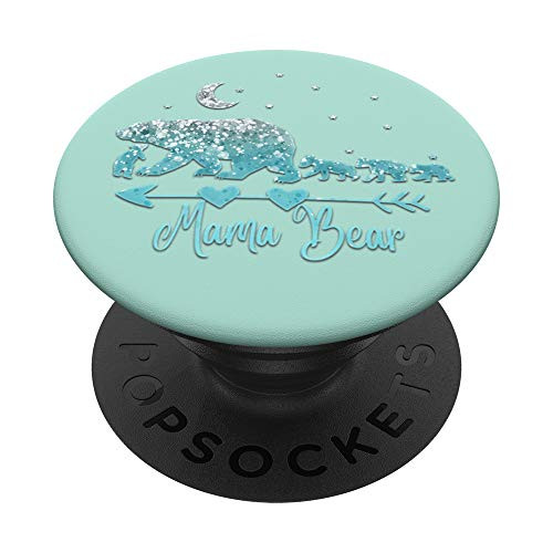 ice light Blue Mama bear Four cubs On Mint Green PopSockets PopGrip Swappable Grip for Phones and Tablets ice light Blue Mama bear Four cubs On Mint Green PopSockets PopGrip Swappable Grip for Phones and Tablets