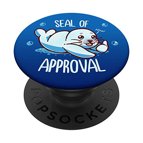 Seal of Approval - Funny Animal Pun PopSockets Grip and Stand for Phones and Tablets