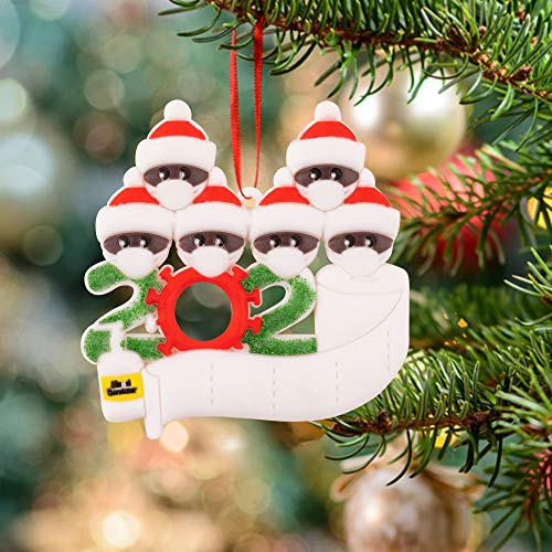 CY2SIDE 2020 Christmas Hanging Ornament  DIY Christmas Ornament with a Mark Pen  Quarantine Christmas Party Decoration for 6 Family Members  Xmas Tree CY2SIDE 2020 Christmas Hanging Ornament  DIY Christmas Ornament with a Mark Pen  Quarantine Christmas Party Decoration for 6 Family Members  Xmas Tree