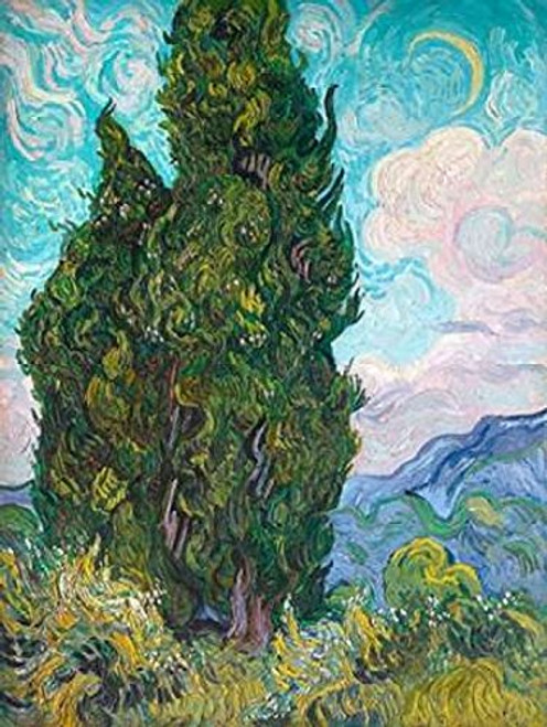 Posterazzi Cypresses Poster Print by Vincent Van Gogh  -18 x 24-