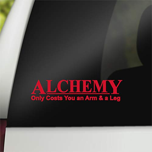 NaniWear Alchemist Anime Geek Decal Alchemy Only Costs an Arm and Leg