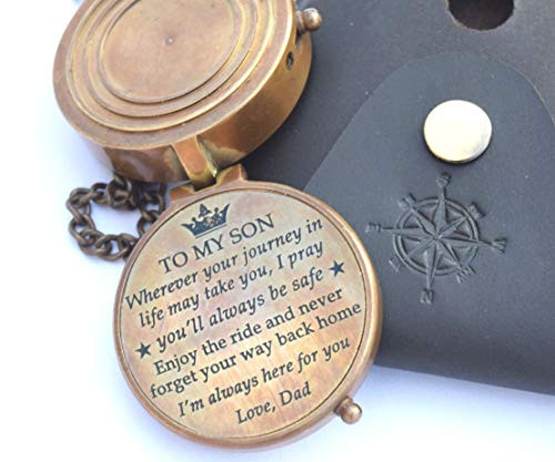 RIRHTAJUS Dad to Son Compass to My Son Love Dad Father to Son Gifts - Graduation Day Gifts for Son - Son Birthday Gifts - Confirmation Gifts for S RIRHTAJUS Dad to Son Compass to My Son Love Dad Father to Son Gifts - Graduation Day Gifts for Son - Son Birthday Gifts - Confirmation Gifts for S