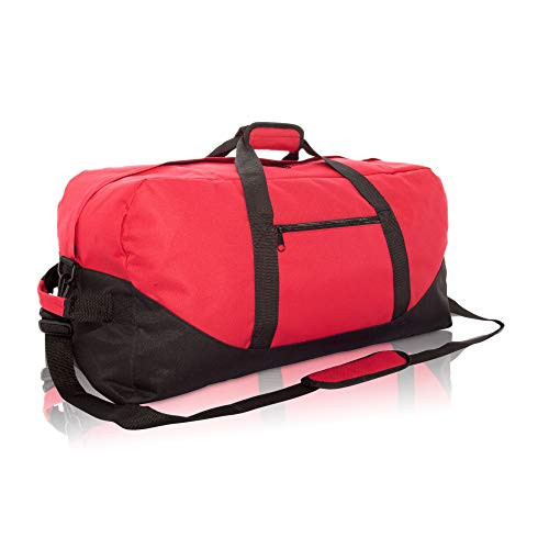 DALIX 25 Big Adventure Large Gym Sports Duffle Bag in Red