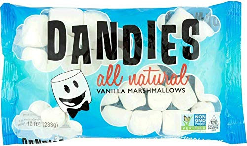 Dandies - Vegan Marshmallows  Vanilla  10 Ounce -Pack of 6-