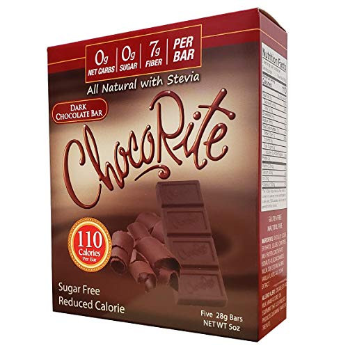 CHOCORITE SUGAR FREE SOLID CHOCOLATE - FIVE 1oz BARS- FIVE FLAVORS TO CHOOSE FROM -Dark Chocolate Box of 5 - 1 oz bars-