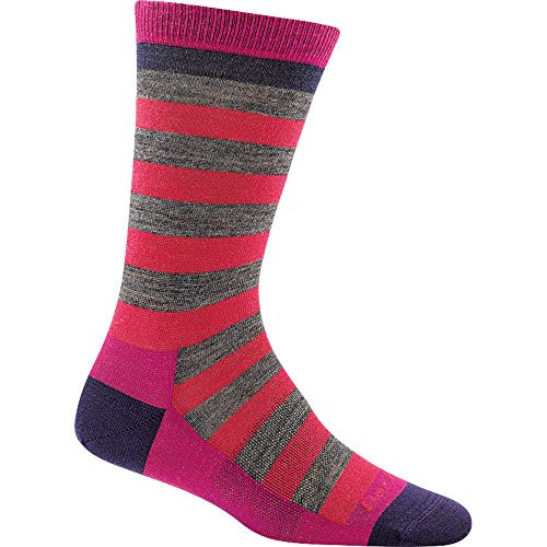 Darn Tough Good Witch Crew Light Socks - Womens Roxanne Raspberry Medium Roxanne Raspberry
