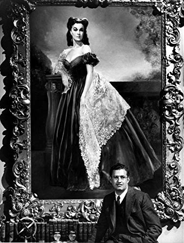 Posterazzi EVCPBDDAOSEC001 David O- Selznick On Set of Gone with The Wind with Portrait of Vivien Leigh As Scarlett OHara  1939 Photo Print  8 x 10