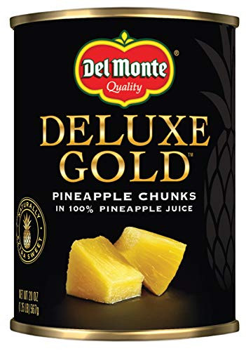 Del Monte Canned Gold Pineapple Chunks In 100 Pineapple Juice  20 Oz  Pack of 12