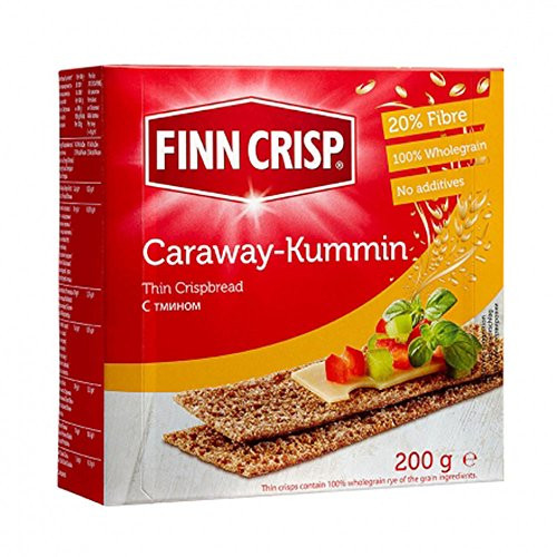 Finn Crisp Caraway Thin Rye Crispbread with Caraway  7 oz- Pack of 1