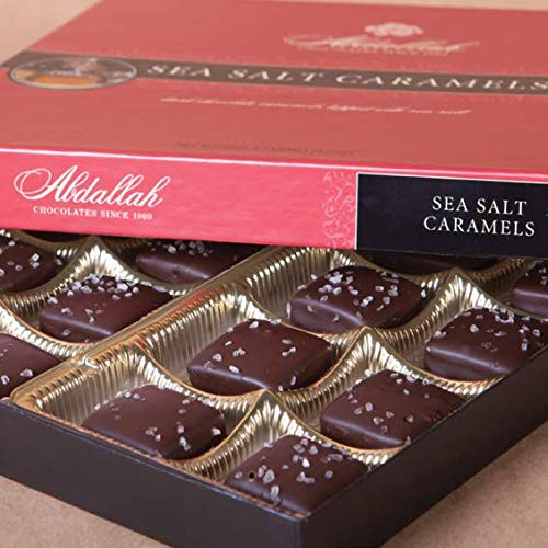 Abdallah Chocolates Sea Salt Dark Chocolate Caramels 8 oz- Abdallah Chocolates Sea Salt Dark Chocolate Caramels 8 oz-