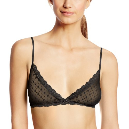 Eberjey Womens Delirious Lace Bralet  Black  Medium-Large