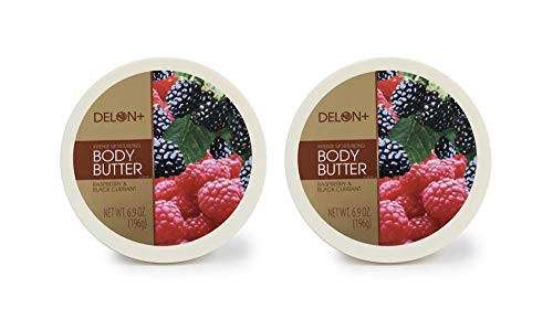 Delon Intense Moisturizing Body Butter 6-9 Oz -Raspberry and Black Currant- -2-Pack-