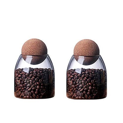 Glass Jar with Airtight Seal Wood Lid Ball Jar Food Storage Container Clear Candy Jars Food Storage Canister Sugar Coffee Tea Beans Spice Salt Storage
