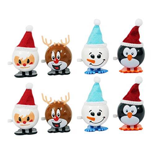 STOBOK Cute Christmas Clockwork Toy Walking Wind-up Toys for Chirstmas Party Favor Goodie Bag Filler 8 Pieces STOBOK Cute Christmas Clockwork Toy Walking Wind-up Toys for Chirstmas Party Favor Goodie Bag Filler 8 Pieces
