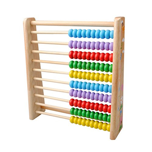 STOBOK Wooden Abacus Classic Math Educational Counting Toys Counting Frame Educational Toy