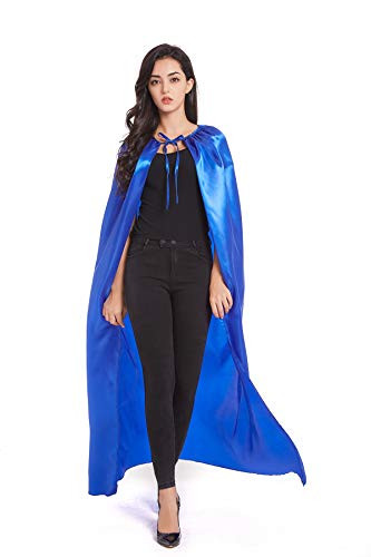 Crizcape Adult Halloween Costumes Cape Cloak Knight Witches Vampires Cosplay-XL Blue-