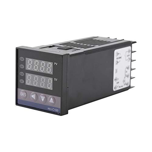 LED Temperature Controller  0?~1300? Alarm REX-C100 Digital LED PID Temperature Controller Kits AC110V-240V with Self-Tuning PID Technology and K Ther