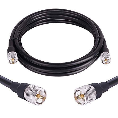 XRDS-RF KMR 400 UHF Coaxial Cable 10ft  PL-259 UHF Male to Male Connector Coax Jumper Low Loss 50 ohm Cable for AIS Antenna  VHF Marine Antenna  HAM and