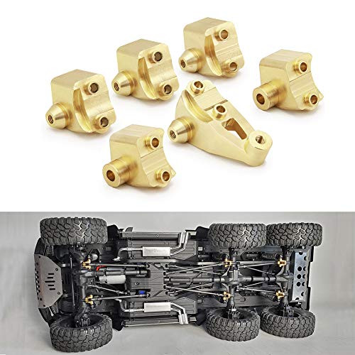 Que-T Heavy Duty Brass Front Rear Axle Lower Shock Mount for 1-10 Traxxas TRX-6 TRX6 RC Upgrade Parts