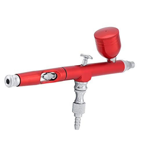 Yosooo Dual Action Gravity Feed Airbrush Mini Air Compressor Spray Gun 0-3mm Compressor Nozzle Airbrush with 7cc Cup-Red- Yosooo Dual Action Gravity Feed Airbrush Mini Air Compressor Spray Gun 0-3mm Compressor Nozzle Airbrush with 7cc Cup-Red-