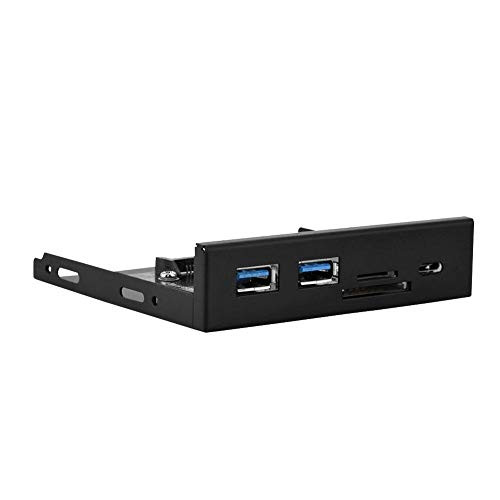 USB Front Panel  Multi-Function Type C - USB 3-0 - TF-SD Card Slot Hub Front Panel for PC Floppy Drive-