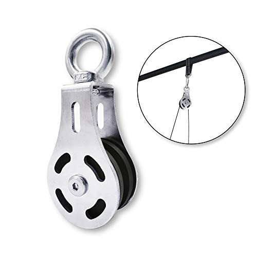 J Bryant Fitness Cable Pulley System 304 Stainless Steel Nylon Wheel Pulley LAT Pulley System Attachment 1PCS Mute Pulley for 3-8mm Steel Wire Rope Pu