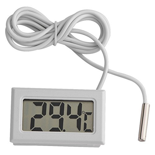 Zopsc Digital LCD Thermometer with Mini LED Display Temperature Meter Probe Sensor LED Thermometer for Aquarium  Poultry  Reptile  Incubator  Greenhou