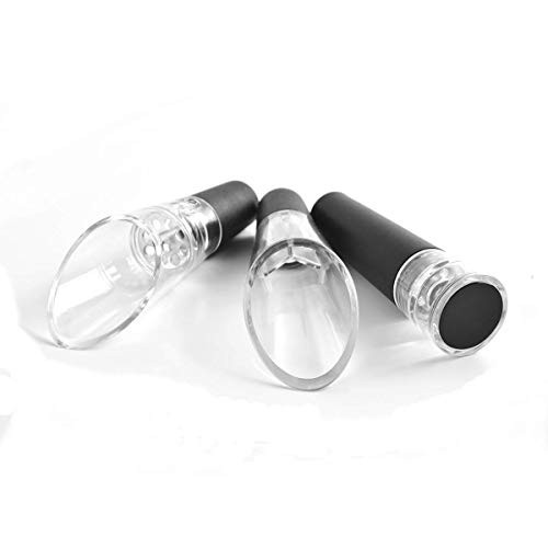 Wine Aerator Pourer -Filter and Non-filter- and Wine Vacuum Stopper Set of 3 Wine Saver Wine Preserver Vacuum Pump
