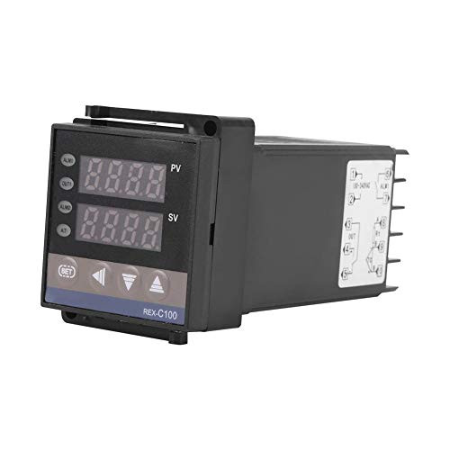 Temperature Controller  REX-C100 Digital PID Temperature Controller Thermostat with PV-SV Dual Display  Relay and SSR Control  for Temperature Measure