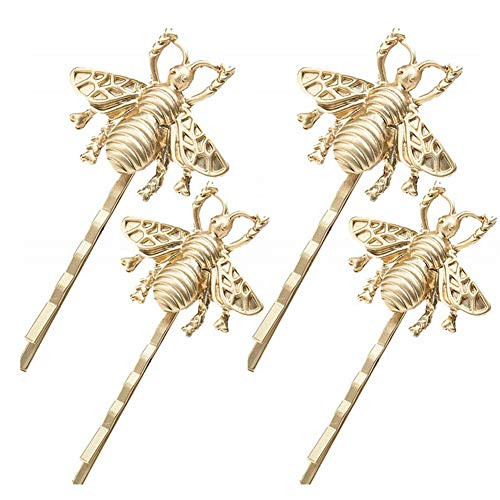 4pcs Bee Hair Clips with Alloy  Wedding Gold Honeybee Hairpins Accessories for Women Girl 4pcs Bee Hair Clips with Alloy  Wedding Gold Honeybee Hairpins Accessories for Women Girl