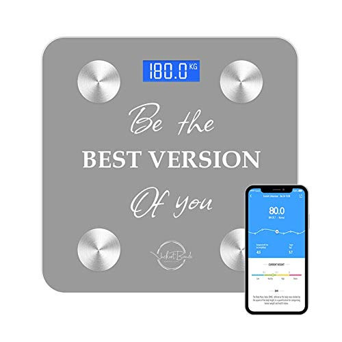 Smart Digital Scale for Weight and Body Fat - Motivational Bluetooth Scale and Body Analyzer- Bathroom Scale for Calculating BMI Water Composition and Smart Digital Scale for Weight and Body Fat - Motivational Bluetooth Scale and Body Analyzer- Bathroom Scale for Calculating BMI Water Composition and