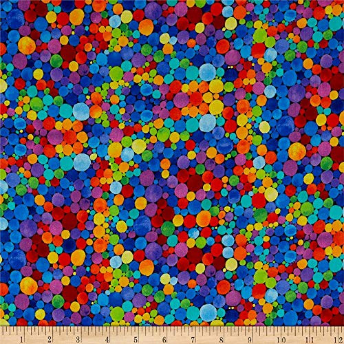 Timeless Treasures Digital Wild Meadow Geo Balls Multi Quilt Fabric