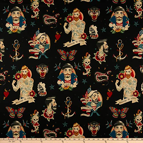 Alexander Henry s Anchors Away Fabric Black Fabric By The Yard Alexander Henry s Anchors Away Fabric Black Fabric By The Yard