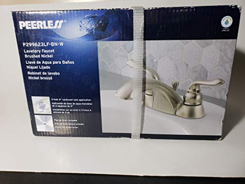 Peerless P299623LF-BN-W Two Handle Centerset Bathroom Faucet  Brushed Nickel