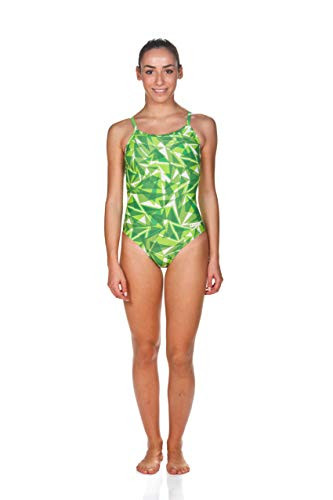 Arena Shattered Glass Light Drop Back MaxLife One Piece Swimsuit  Kelly Green  30
