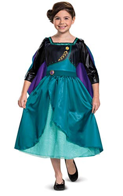 Disney Frozen 2 Anna Costume for Girls Classic Dress and Cape Outfit Toddler Size Small -2T- Child XX Small Disney Frozen 2 Anna Costume for Girls Classic Dress and Cape Outfit Toddler Size Small -2T- Child XX Small