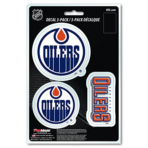 NHL Edmonton Oilers Team Decal  3-Pack  Blue