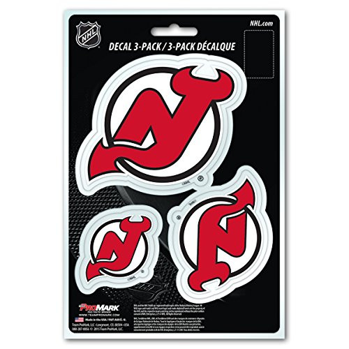 Fanmats NHL New Jersey Devils Team Decal  3-Pack  Red  One Size