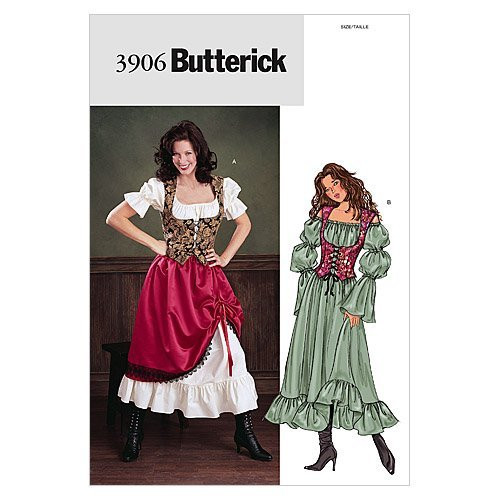 Butterick B3906 Womens 18th Century Historical Costume Dress Sewing Pattern  Sizes 6-10