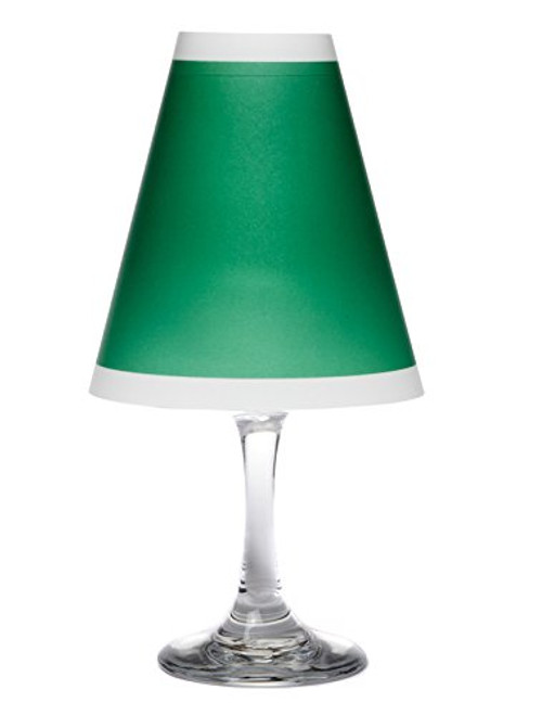 di Potter WS314 Nantucket Solid Paper White Wine Glass Shade  Emerald Green -Pack of 12-