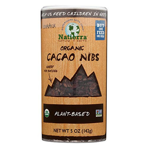 NATIERRA Himalania Organic Cacao Nibs Shaker - Non-GMO and Vegan - 5 Ounce