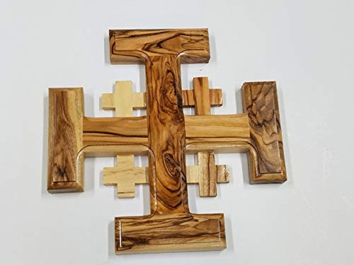 Bethlehem Gifts TM Jerusalem Cross Olive Wood Holy Land Crusaders Handmade Bethlehem from Israel Bethlehem Gifts TM Jerusalem Cross Olive Wood Holy Land Crusaders Handmade Bethlehem from Israel